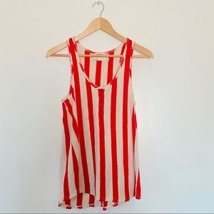 Madewell red & cream tank